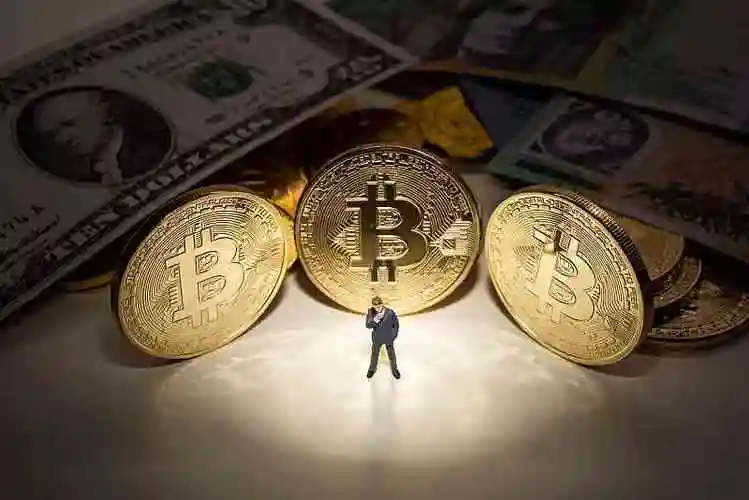 A sustainable mining farm showcasing eco-friendly energy sources